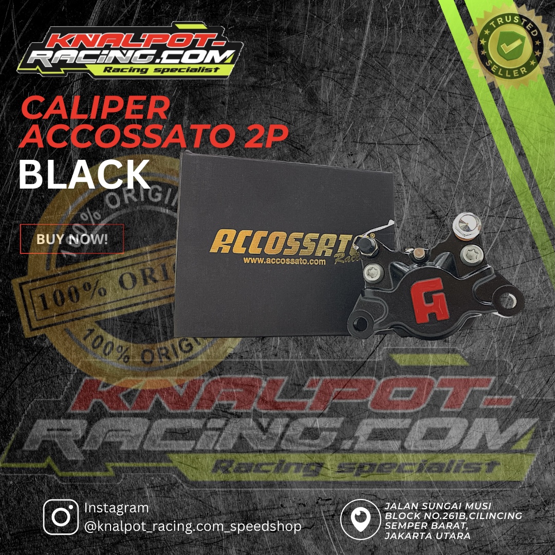 KALIPER REM ACCOSSATO 2P HITAM BLACK ACCOSATO
